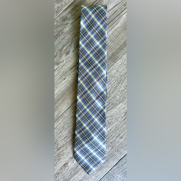Original Penguin Blue and Yellow Checkered Tie - Picture 1 of 2